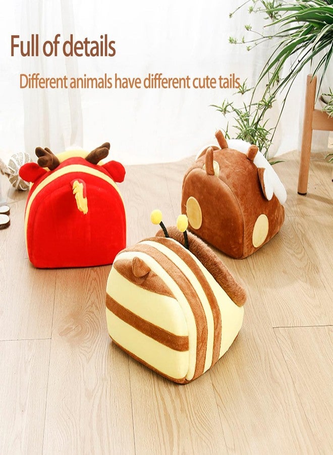 EAEDMY Guinea Pig Bed House & Hideout for Rat Bearded Dragon Hedgehog Ferret to Sleep and Hide, Guinea Pig Cage Accessories Habitat Décor (Large, 6.Christmas fire Dragon) - Image 3